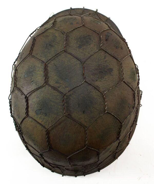 Original WW2 German M40 Stahlhelm Refurbished Chicken Wire Camo