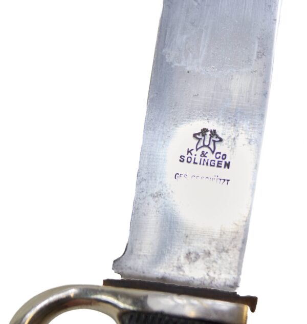 Hitler Youth Knife with Engravings and Scabbard in Original Condition