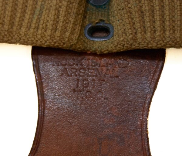 Rock Island Arsenal Experimental Gun Belt, Cavalry Rifle Scabbard Manufactured 1917