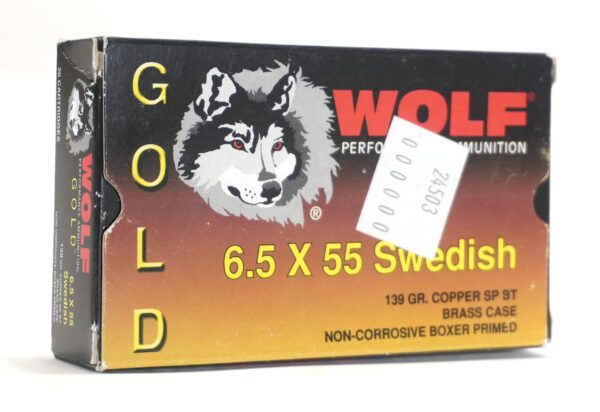 Wolf Gold Ammunition – 6.5x55mm Swedish 139gr Soft Point (SP)