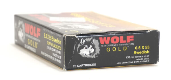 Wolf Gold Ammunition – 6.5x55mm Swedish 139gr Soft Point (SP)
