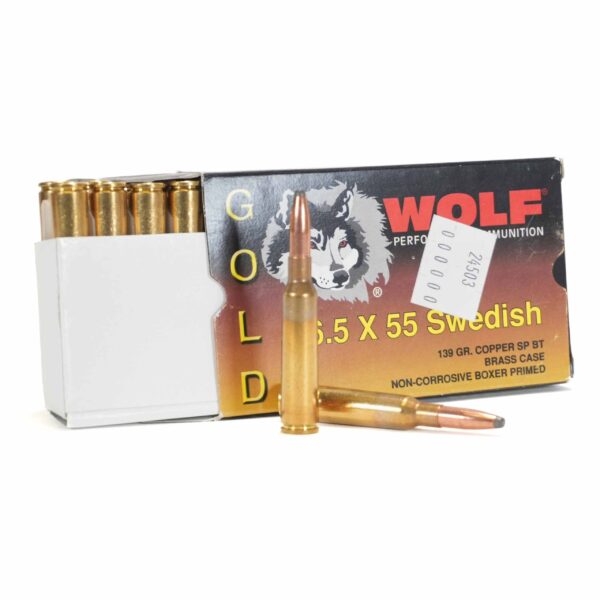 Wolf Gold Ammunition – 6.5x55mm Swedish 139gr Soft Point (SP)