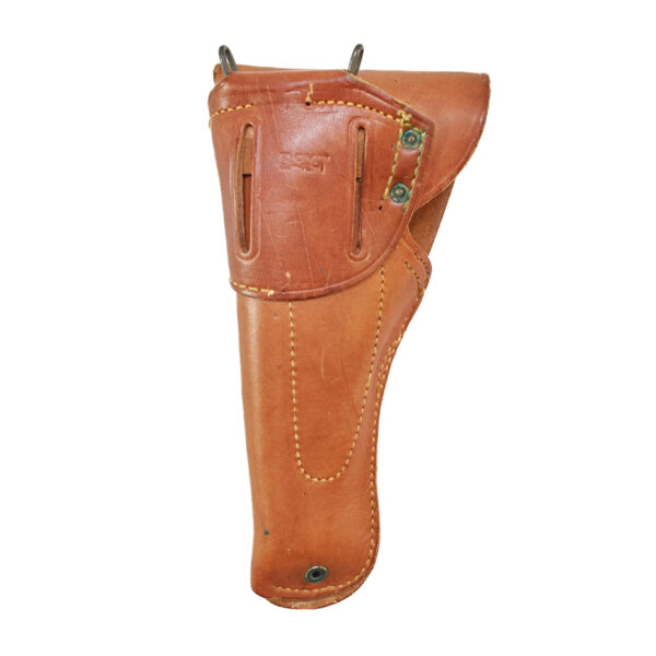 WW2 U.S. M1911A1 Brown Leather Flap Holster - Boyt 1942 Marked - Image 2