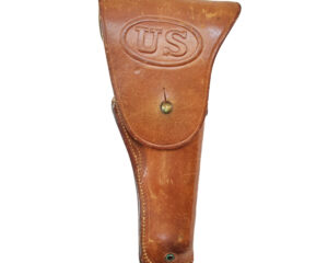Original WW2 M1911 Brown Leather Flaps Holster HOYT 1918 J.C.Y Marked