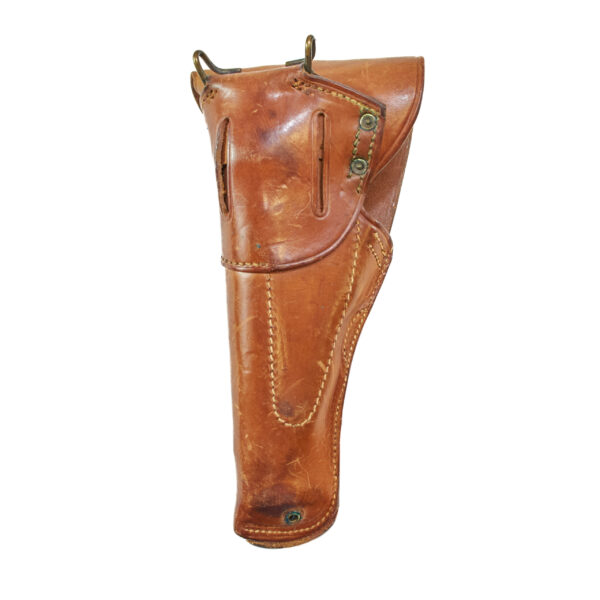 WW2 M1911 Brown Leather Flaps Holster - HOYT 1918 J.C.Y Marked - Image 2