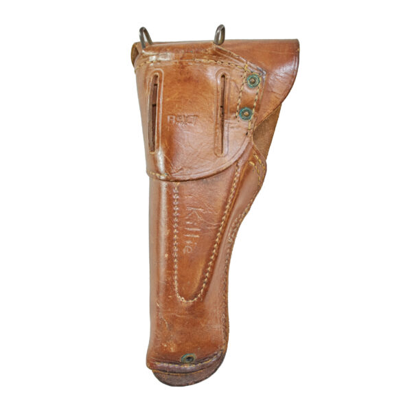 WW2 M1911A1 Brown Leather Flap Holster - BOYT 1942 GI Marked - Image 2