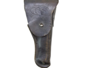 Original WW2 M1911A1 Dark Brown Leather Flap Holster Graton & Knight Co. 1943 Marked