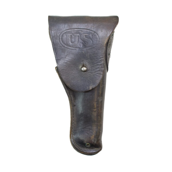 Original WW2 M1911A1 Dark Brown Leather Flap Holster Graton & Knight Co. 1943 Marked