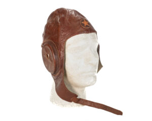 WWII Japanese Leather Flight Cap - Summer Model