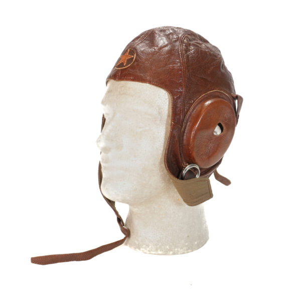WWII Japanese Leather Flight Cap - Summer Model