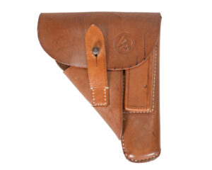 Original 1938 SA-Issued Tan Leather Holster for Walther PPK – Karl Ackva, Bad Kreuznach