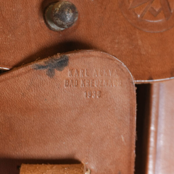 Original 1938 SA-Issued Tan Leather Holster for Walther PPK – Karl Ackva, Bad Kreuznach