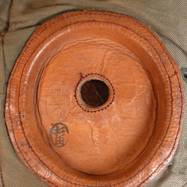 WWII Japanese Leather Flight Cap - Summer Model