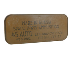 Russian-Made .45 ACP Spam Can – 450 Rounds L.C.B. Non-Corrosive – Lot No. L43712
