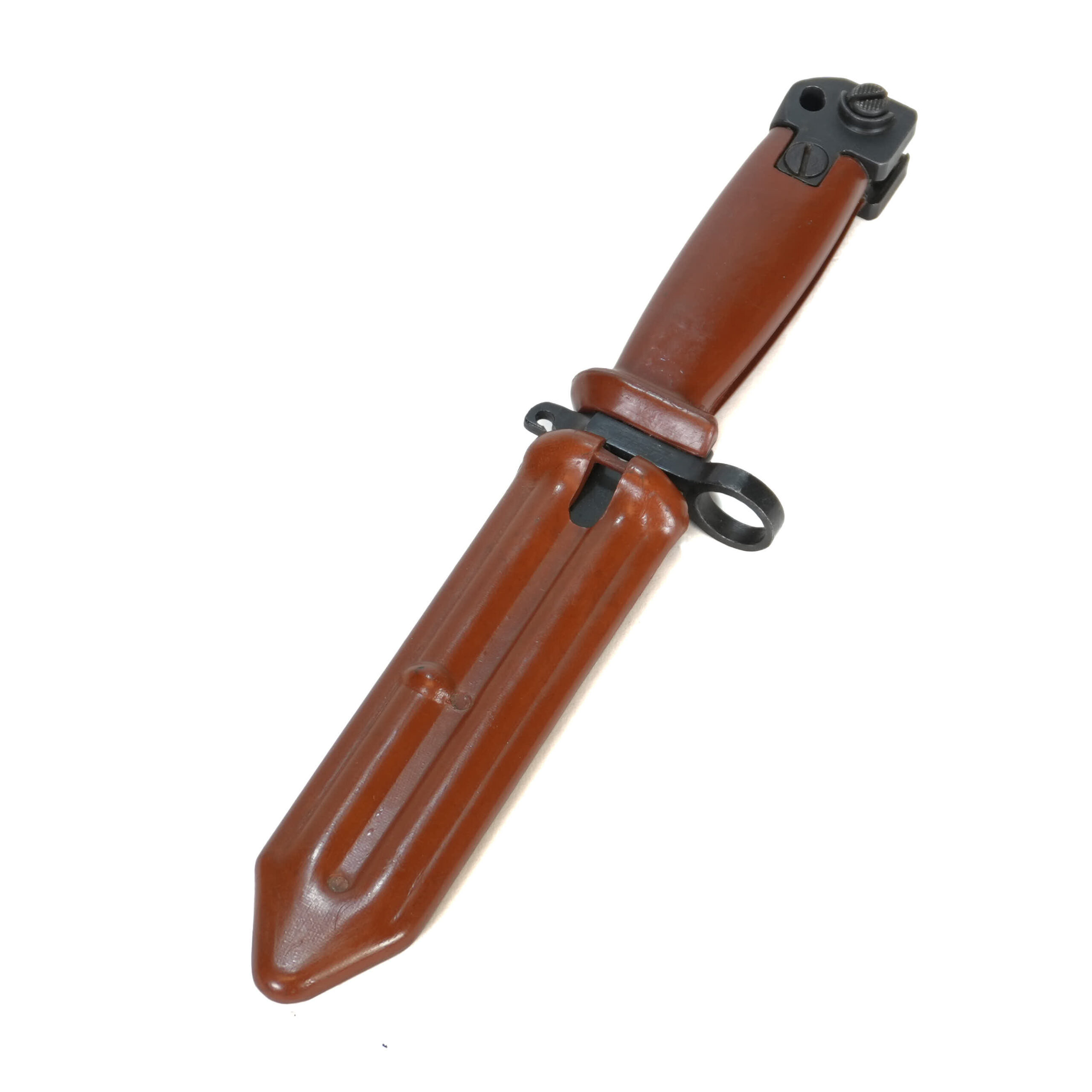 Chinese AKM Type II Bayonet – Red Grip (No Wire Cutter)