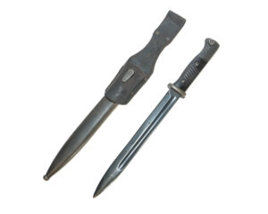 WWII German K98 Bayonet by Carl Eickhorn with Period-Correct Leather Frog