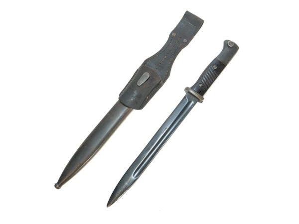 WWII German K98 Bayonet by Carl Eickhorn with Period-Correct Leather Frog
