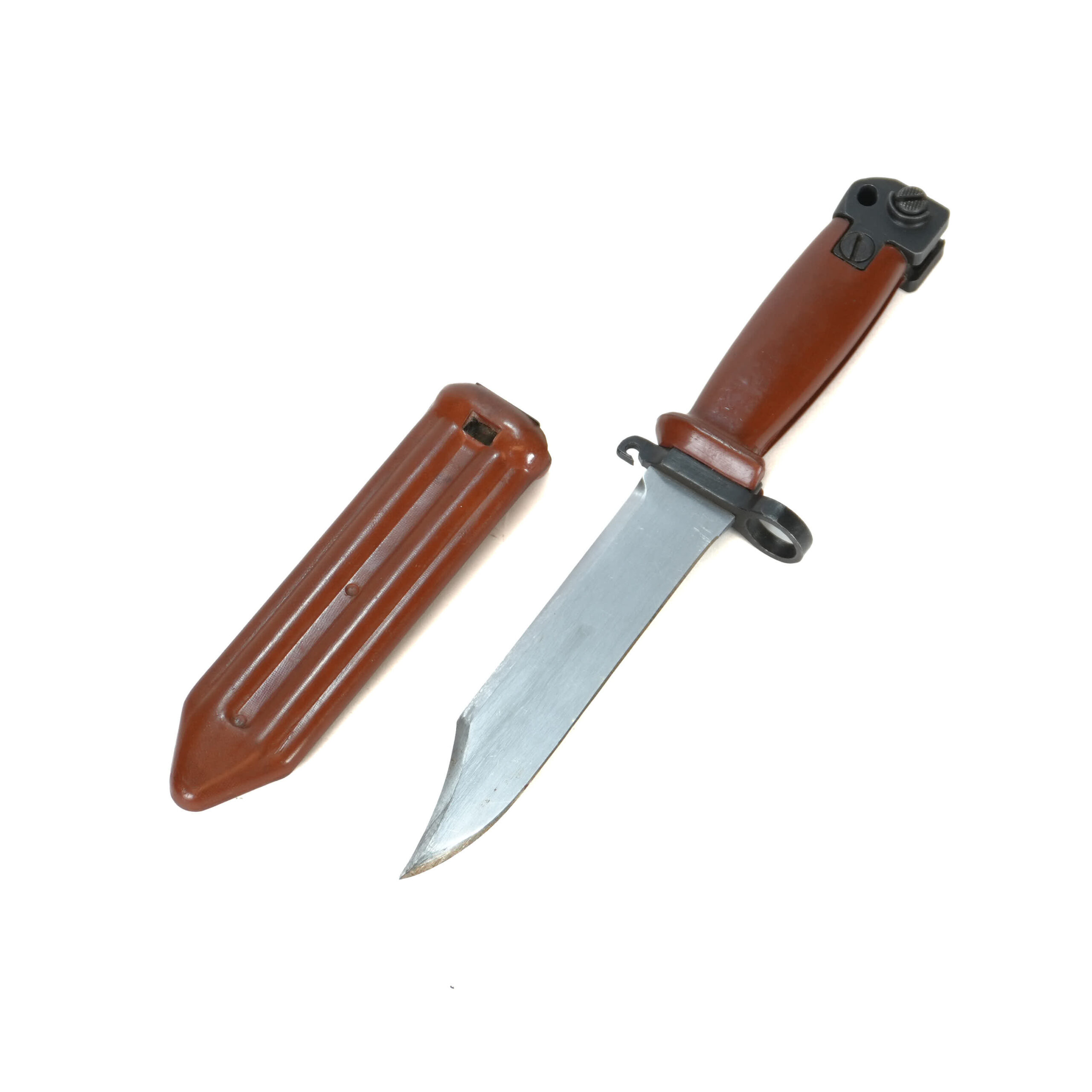 Chinese AKM Type II Bayonet – Red Grip (No Wire Cutter)