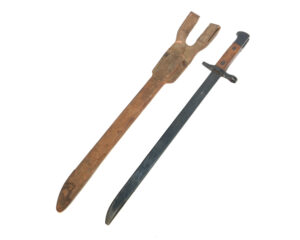 WWII Japanese Type 30 Last-Ditch Bayonet with Rubberized Scabbard and Intact Belt Loops