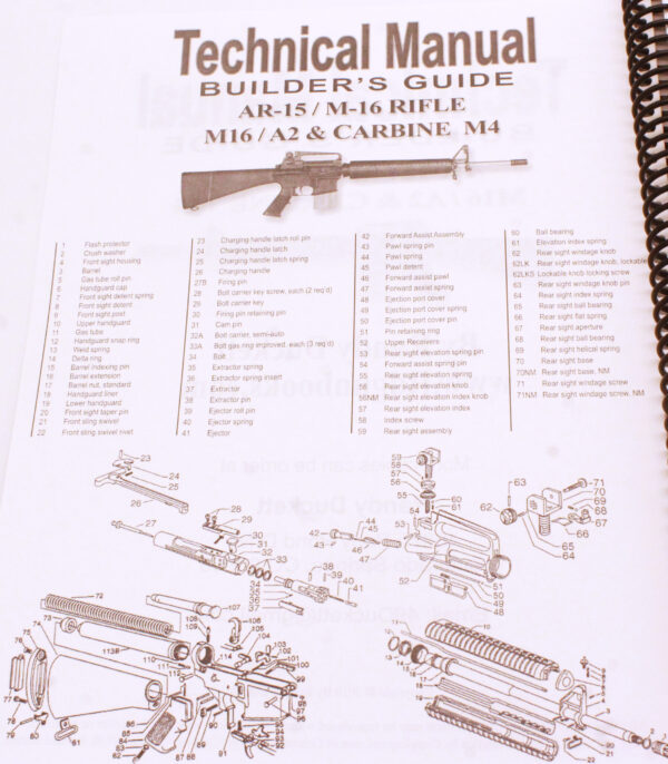 Technical Manual Builder’s Guide: AR‑15 / M‑16 Rifle, M16 A2 & Carbine M4