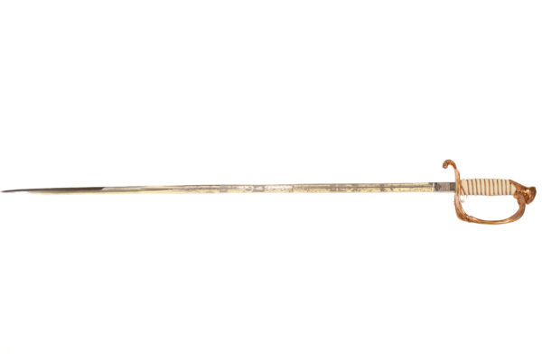 Original United States Navy Officers sword by Hilborn-Hamburger with travel case, box, and belt - Image 11