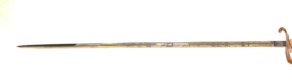 Original United States Navy Officers sword by Hilborn-Hamburger with travel case, box, and belt - Image 12