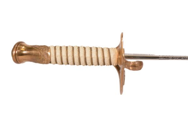 Original United States Navy Officers sword by Hilborn-Hamburger with travel case, box, and belt - Image 17