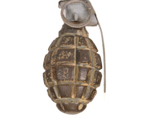 Authentic WWI French F1 Hand Grenade — MKII Fuze — INERT — Pirotechnie Militaire de Bourges