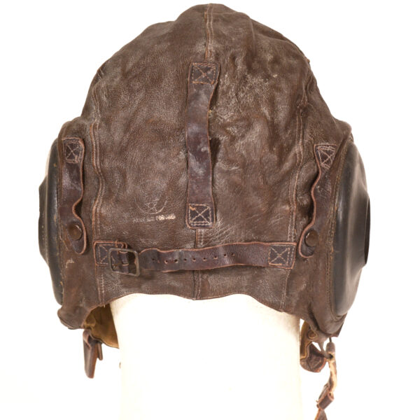 Authentic WWII US Army Air Force Type A-11 Leather Flight Helmet - Image 4