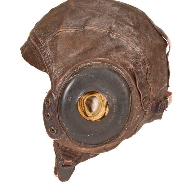 Authentic WWII US Army Air Force Type A-11 Leather Flight Helmet - Image 6