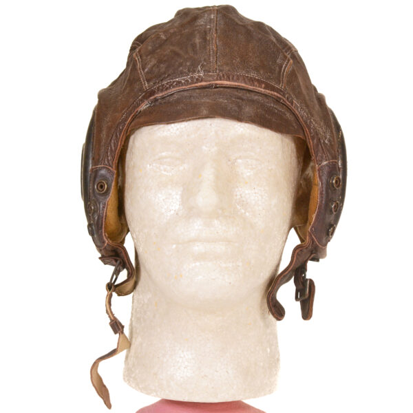 Authentic WWII US Army Air Force Type A-11 Leather Flight Helmet - Image 7