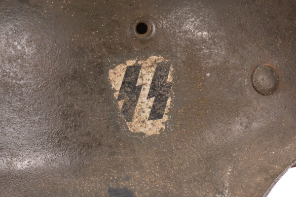 Authentic Waffen SS M42 pattern single decal Stahlhelm Helmet - Image 6