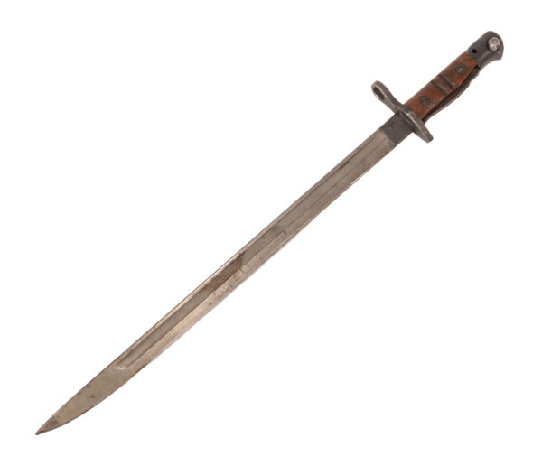 US 1917 rifle bayonet Remington manufactured - GF & MF marked leather sheath - Image 4