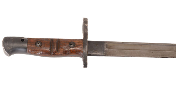US 1917 rifle bayonet Remington manufactured - GF & MF marked leather sheath - Image 6