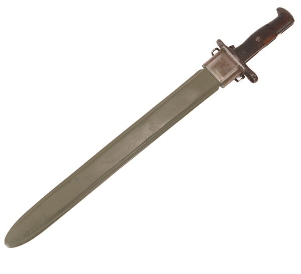 Original Pre-WWI US M1905 rifle bayonet S.A. Marked 1906 production with M3 bayonet scabbard - Image 9