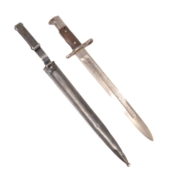 Authentic US 1898 Krag Bayonet dated 1901 with 1899-1905 modification scabbard - Image 2