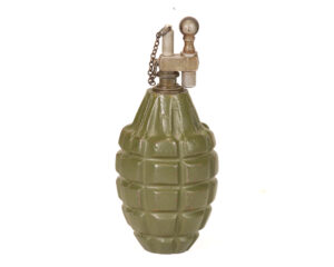 Authentic Mk II “Pineapple” Grenade Cigarette Lighter — Inert, Littlestown Foundry Marked