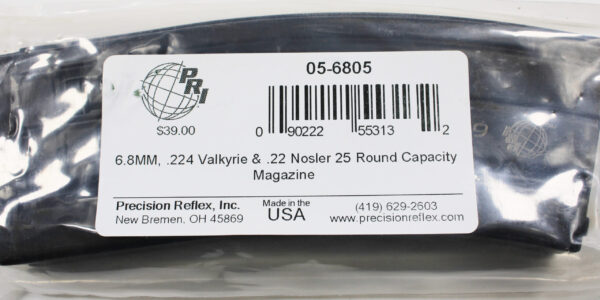 Precision Reflex Inc. 6.8 SPC / .224 Valkyrie / .22 Nosler 25-Round Steel Magazine Pack of 6 - Image 2