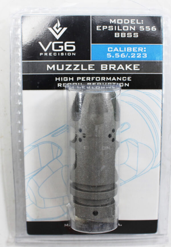 VG6 Precision “Epsilon 556” Muzzle Brake – BBSS (5.56/.223, 1/2″-28 thread)