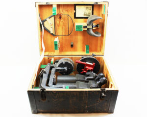 Original German WWII Luftwaffe Flak D.F. 10 x 80 Binocular Optic Set With Bring Back Papers