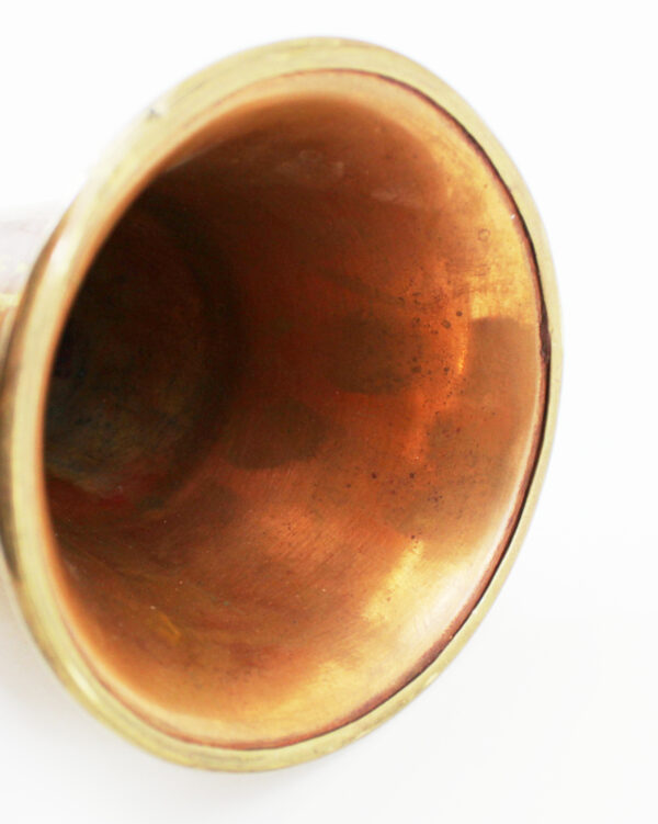 Vintage Brass & Copper Bugle US Military Signal Cavalry Horn with Mouthpiece - Image 2