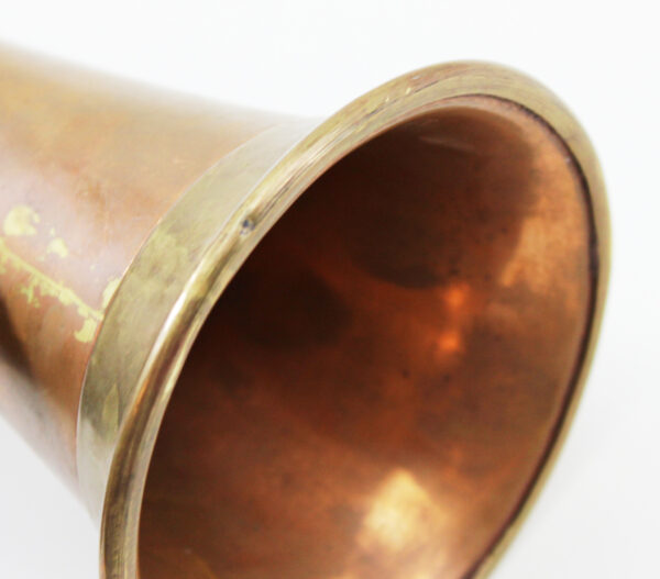 Vintage Brass & Copper Bugle US Military Signal Cavalry Horn with Mouthpiece - Image 6