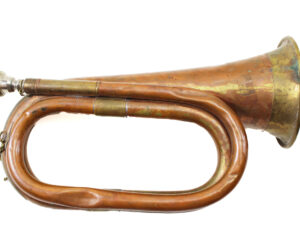 Vintage Brass & Copper Bugle US Military Signal Cavalry Horn with Mouthpiece