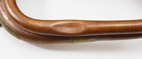 Vintage Brass & Copper Bugle US Military Signal Cavalry Horn with Mouthpiece - Image 3