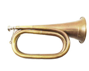 Vintage Brass & Copper Bugle US Military Signal Cavalry Horn with Mouthpiece