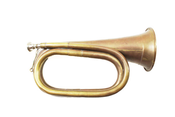 Vintage Brass & Copper Bugle US Military Signal Cavalry Horn with Mouthpiece