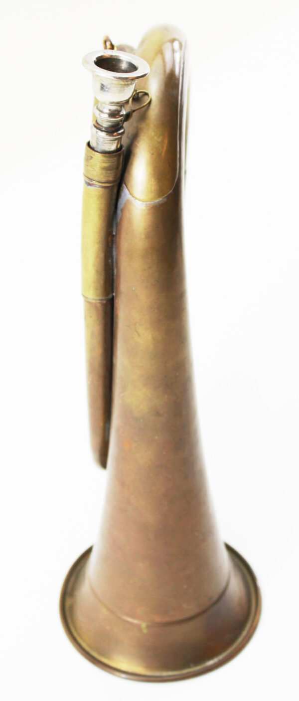 Vintage Brass & Copper Bugle US Military Signal Cavalry Horn with Mouthpiece - Image 7