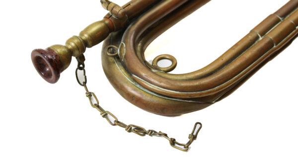 Original WWII Imperial Japanese Military Brass Bugle - Image 7