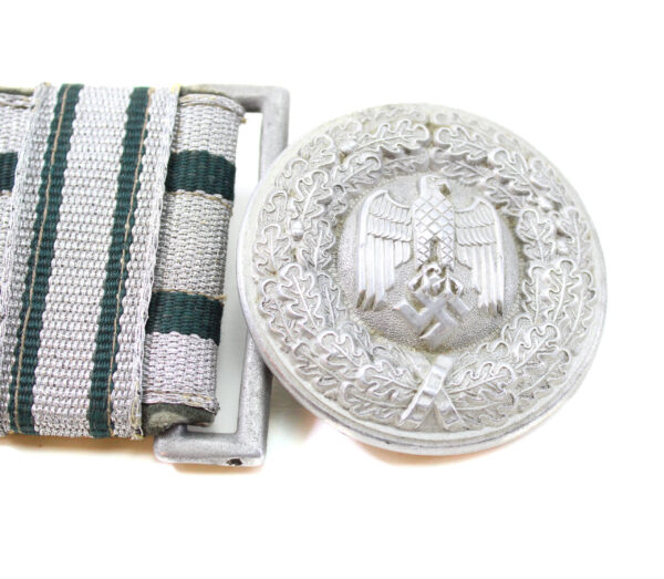 Original WWII German Army (Heer) OFFICER’S BROCADE BELT & BELT BUCKLE. - Image 6