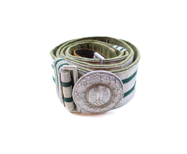 Original German WWII Heer Army Officer’s Dress Brocade Belt with Buckle